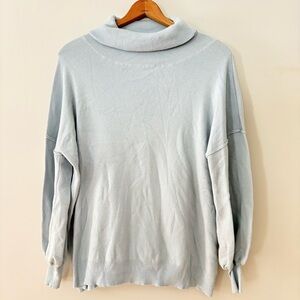 VICI Size Small Light Blue Mock Neck Sweater | Soft Knit Pullover | Minimalist